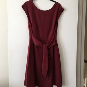 2/$20 NWT Loft burgundy sleeveless tie dress
